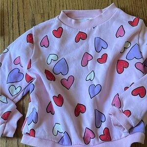 H&M Pink Valentine’s Heart Sweatshirt